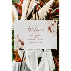 Boho Wedding Sign Templates, Terracotta Wedding Signage Template