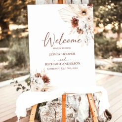 Boho Wedding Sign Templates, Terracotta Wedding Signage Template