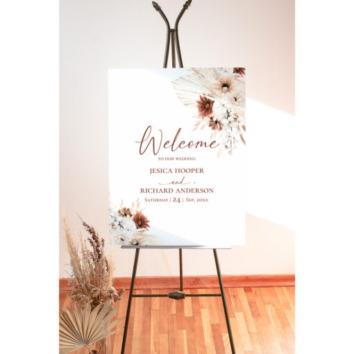 Boho Wedding Sign Templates, Terracotta Wedding Signage Template Boho Wedding Invitation Template Amy Design Templates