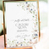 Wildflower Wedding Table Sign Template | Editable DIY Wedding Custom Signs