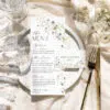Wildflower Shower Menu Place Card Template, Wildflower Wedding Menu Cards, Botanical Wedding Thank You Place Card Editable Printable D023