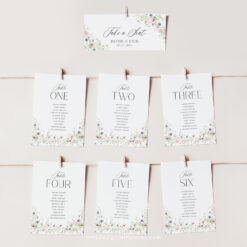 Seating Chart Cards Wedding Template, Table Seating Cards, Take a Seat Sign, Wildflower Wedding Seating Card Wildflower Editable D023