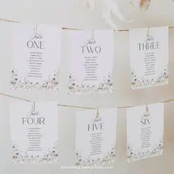 Seating Chart Cards Wedding Template, Table Seating Cards, Take a Seat Sign, Wildflower Wedding Seating Card Wildflower Editable D023