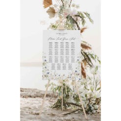 Wedding Seating Chart Sign Template, Table Seating Chart Sign, Botanical Wedding Seating Chart, Wildflower Seating Chart Sign D023