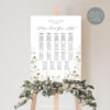 Wedding Seating Chart Sign Template, Table Seating Chart Sign, Botanical Wedding Seating Chart, Wildflower Seating Chart Sign D023