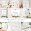 Amy Design Templates Wedding Signs Bundles, Wildflower Wedding Signage Bundle Template, Meadow Wedding Bundle Template, Floral Wedding Reception Bundles D023