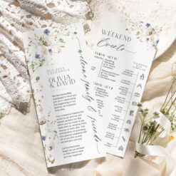 Wildflower Wedding Itinerary Template