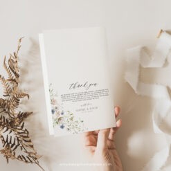 Wildflower Wedding Program Template, Modern Order of Service, Catholic Ceremony Editable, Wedding Ceremony Program Template D023