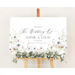 Wildflower Bridal Shower Welcome Sign, Botanical Wedding Welcome Sign, Editable Wildflower Shower Wedding Welcome Signage Template D023
