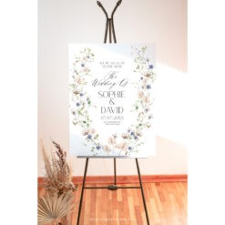 Wildflower Bridal Shower Welcome Sign, Botanical Wedding Welcome Sign, Editable Wildflower Shower Wedding Welcome Signage Template D023