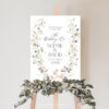 Wildflower Bridal Shower Welcome Sign, Botanical Wedding Welcome Sign, Editable Wildflower Shower Wedding Welcome Signage Template D023