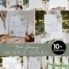 Boho Greenery Wedding Signage Template Bundle | Printable Reception Signs