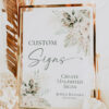 Greenery Boho Wedding Sign Templates | Bohemian Wedding Signs Printable Customizable