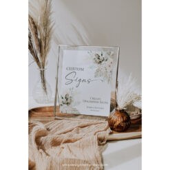 Boho Greenery Wedding Sign Templates