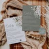 Boho Sage Green Wedding Enclosure Card Template