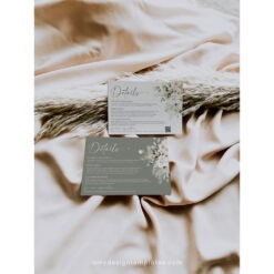 Boho Sage Green Wedding Enclosure Card Template