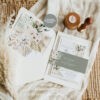 Boho Greenery Wedding Envelope Liner A7 and Belly Band