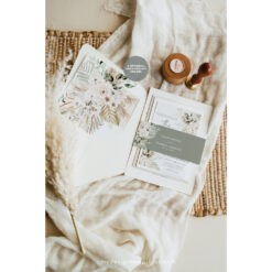 Boho Greenery Wedding Envelope Liner A7 and Belly Band