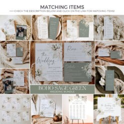 Boho Greenery Wedding Template