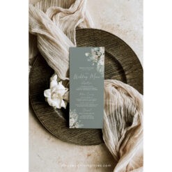 Boho Greenery Wedding Menu Template