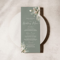 Boho Greenery Wedding Menu Template