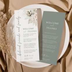 Boho Greenery Wedding Thank You Note Template