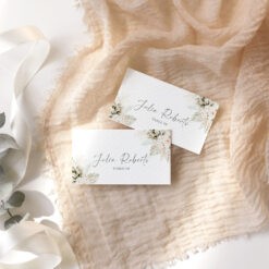 Boho Greenery Wedding Place Card Template