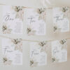 Boho Greenery Wedding Seating Chart Cards Template