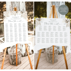 Boho Greenery Wedding Seating Chart Template