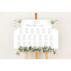 Boho Greenery Wedding Seating Chart Template