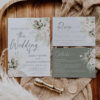 Boho Greenery Wedding Invitation Set Templates