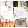 Boho Greenery Wedding Welcome Sign Template