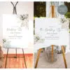 Boho Greenery Wedding Welcome Sign Template