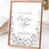 Elegant Floral Wedding Table Signs | Wildflower Wedding Table Signage