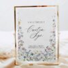 Wildflower Wedding Bundle Template | All-in-One Floral Wedding Templates Invitations & Signs Elegant Floral Wedding Table Signs | Wildflower Wedding Table Signage