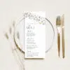 Wildflower Wedding Menu Place Card Template, Wildflower Shower Menu Cards Printable, Menu Card Template Editable Printable D026