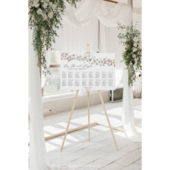 Wedding Seating Chart Sign Template, Table Seating Chart Sign, Botanical Wedding Seating Chart, Wildflower Seating Chart Sign D026 Amy Design Templates