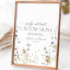 Minimalist Wedding Signs Printable | Botanical Custom Sign Template Minimalist Wedding Signs Printable | Botanical Custom Sign Template