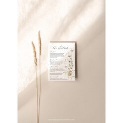 Wildflower Enclosure Card Template, Elegant Wedding Enclosure Card Printable Amy Design Templates