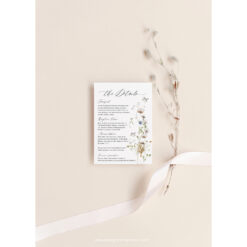 Wildflower Enclosure Card Template, Elegant Wedding Enclosure Card Printable Amy Design Templates