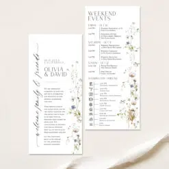 Minimalist Wedding Table Thank You Template, Thank You Napkin Note, Desert Wedding, Place Setting Thank You Editable Wildflower Wedding D028