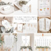 Elegant Wedding Bundle Template, Wildflower Wedding Receptions Bundle Template, Floral Wedding Bundle Signage Printable D028