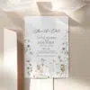 Wildflower Save The Date Card Template, Botanical Save The Date Evite, Floral Save The Date Cards Printable Digital Download D028