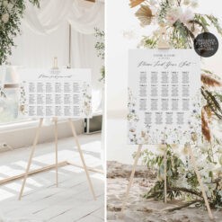 Meadow Wedding Seating Chart Sign Template, Table Seating Chart Sign, Botanical Wedding Seating Chart, Wildflower Seating Chart Sign D028