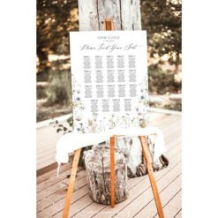 Meadow Wedding Seating Chart Sign Template, Table Seating Chart Sign, Botanical Wedding Seating Chart, Wildflower Seating Chart Sign D028