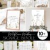 Wildflower Signage Wedding Templates Bundle | Reception Sign Printable Download