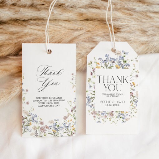 Wildflower Favor Tag Template