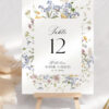 Floral Wedding Table Number Instant Download | Wedding Signs Decor