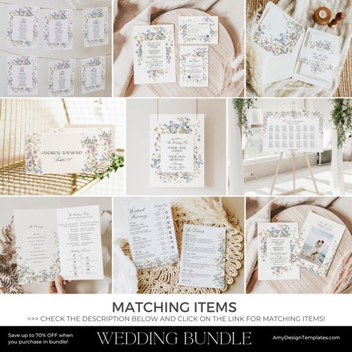 Seating Chart Template Wedding Wildflower - Image 10