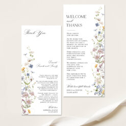 Wildflower Wedding Thank You Note Template